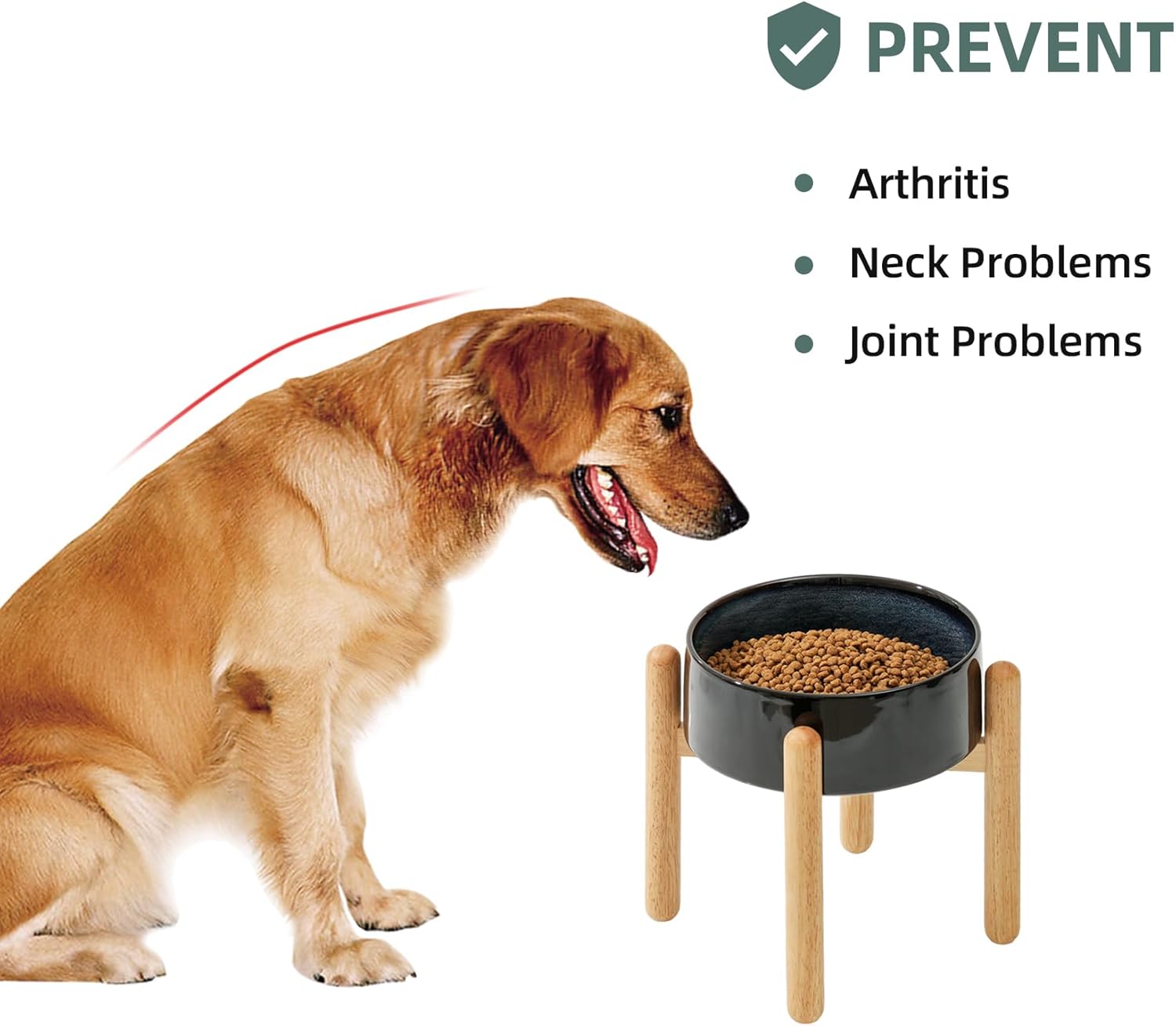 Ceramic 8.2inch Raised Dog Bowl with Stand for Large - Breed Dogs, Pet Food and Water Feeder(Single Bowl with Stand - Starry Sky) - Pet Explorer