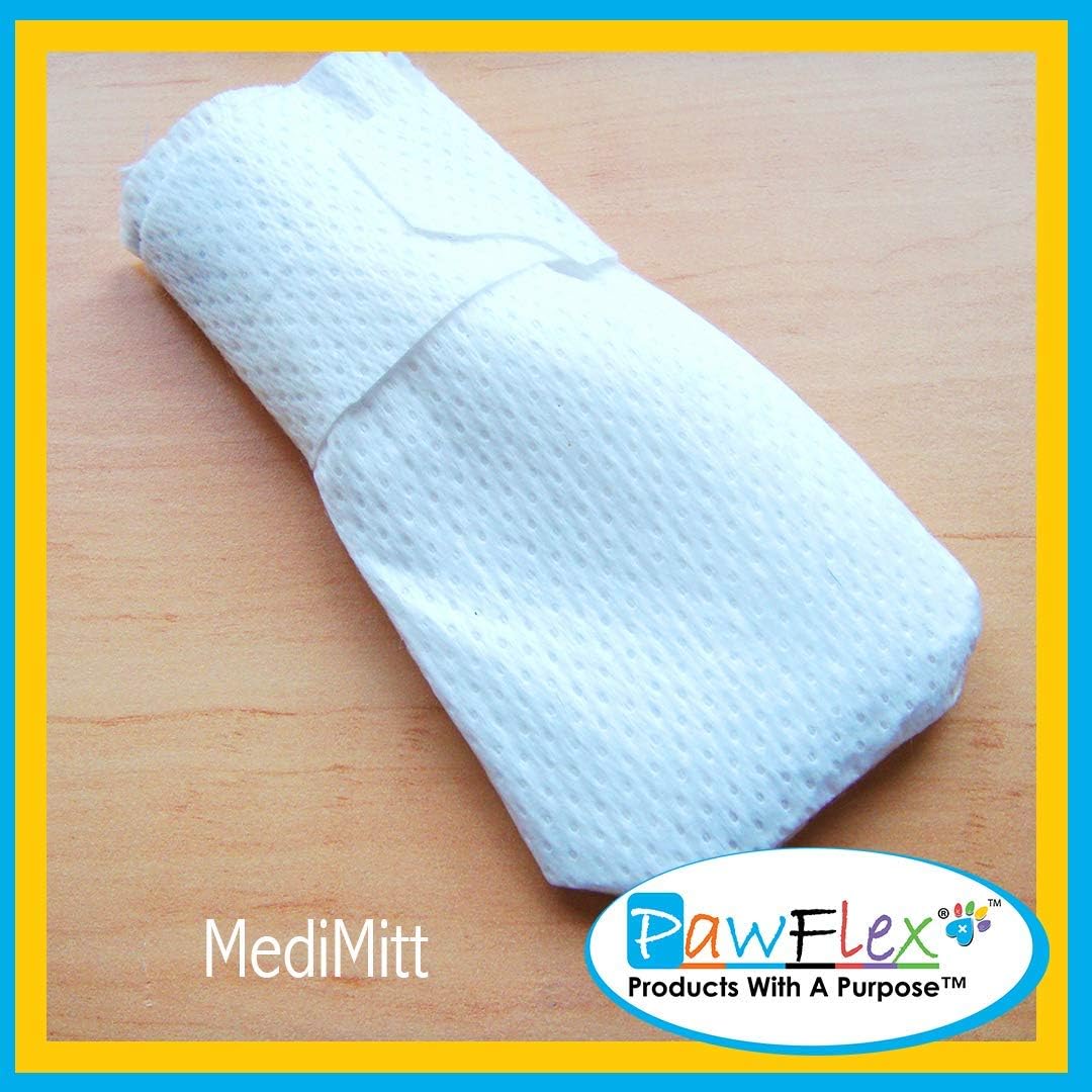 Medimitt Paw Bandages for Dogs, Cats and Pets – Stretchy Medical Booties, First Aid for Paws – Non Slip, Non Adhesive, Breathable, Disposable, Washable, Adjustable Strap, Value Pack (Medium 20-Pack)