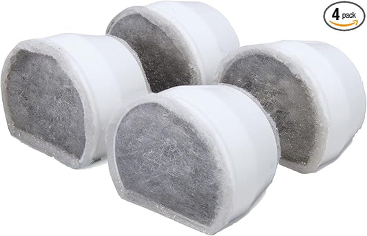 PetSafe Drinkwell Avalon & Pagoda Fountain Activated Carbon Filters - Better Hydration Choice - Long-Lasting Purity - Odor-Free Drinking - Universal Filter Replacement - 4 Pack