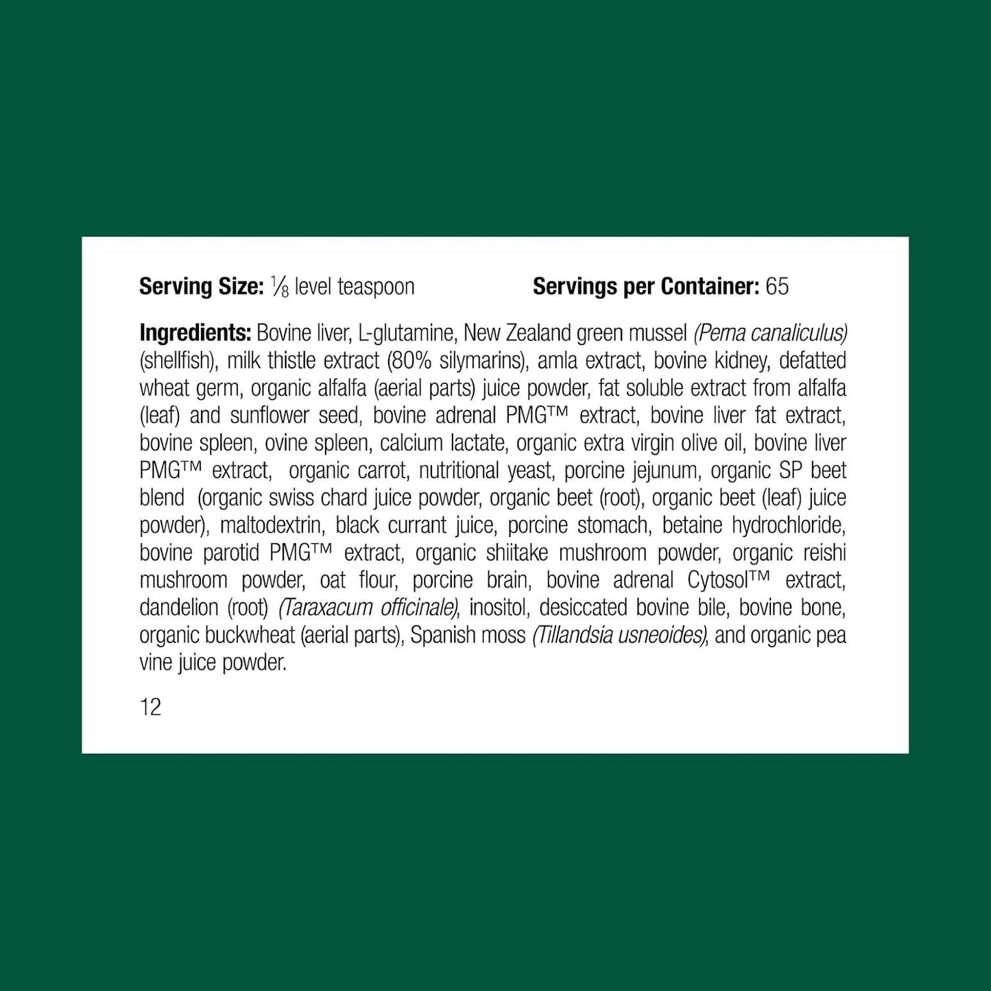 Standard Process Canine Dermal Support - Skin & Adrenal Gland Support Supplement - Comprehensive Skin Health Support Supplement for Dogs - Daily Immune & Liver Support Powder - 30 g - Pet Explorer