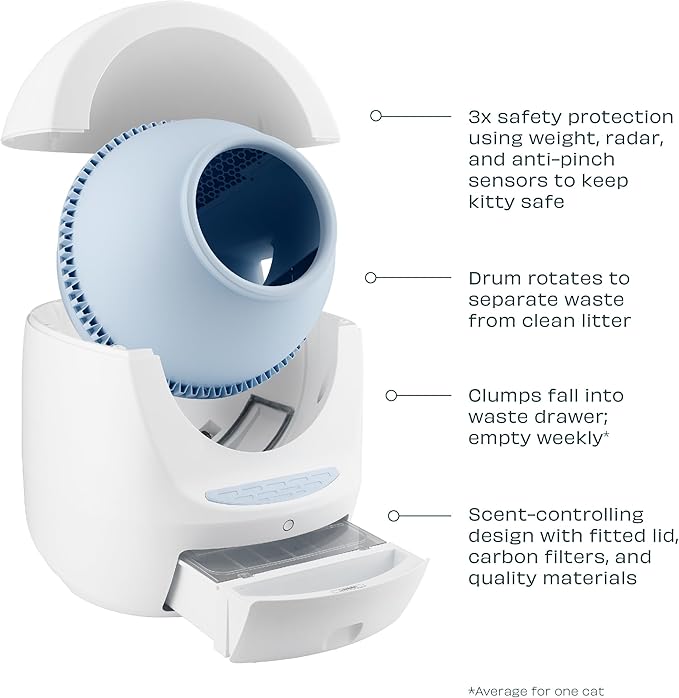 Casa Leo Leo’s Loo Too Self‑Cleaning Cat Litter Box – with UV