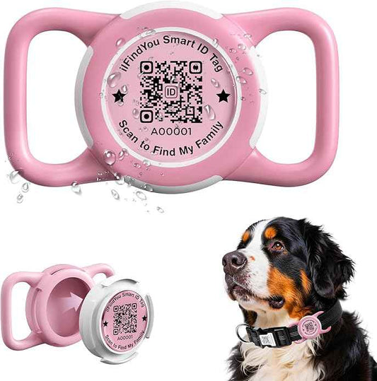 Waterproof AirTag Dog Collar Holder for Apple AirTag QR Code