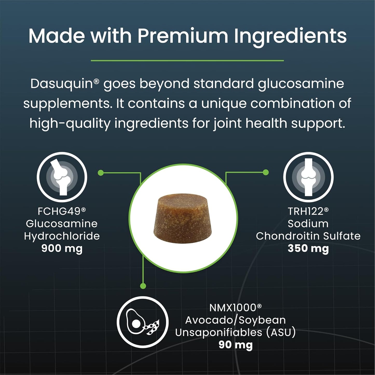 Nutramax Laboratories Dasuquin Joint Health Supplement for Large Dogs - With Glucosamine, Chondroitin, ASU, Boswellia Serrata Extract, and Green Tea Extract, 84 Soft Chews, DASL84SC - Pet Explorer