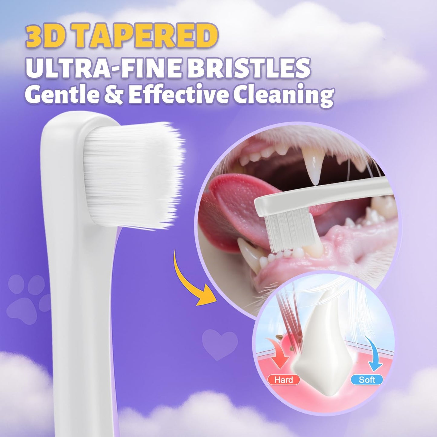 Cat Toothbrush for Kitten Teeth Cleaning – Soft Bristle Cat Dental Brush Set with Compact Head – Gentle Oral Care Tool for Daily Brushing Routine, Loved by Vets and Fur Babies - Pet Explorer