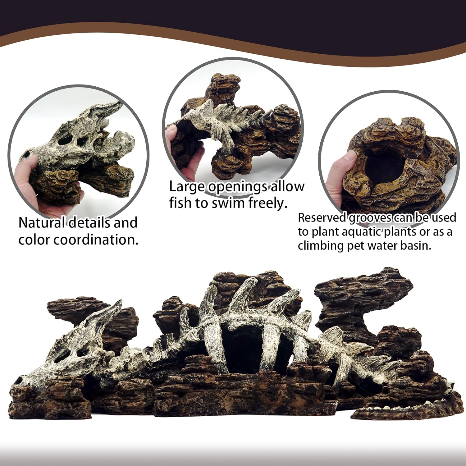 Fish Tank Decor Rocks.Aquarium Decoration Model.Easy Superior Aquascape (Wilderness Keel) - Pet Explorer