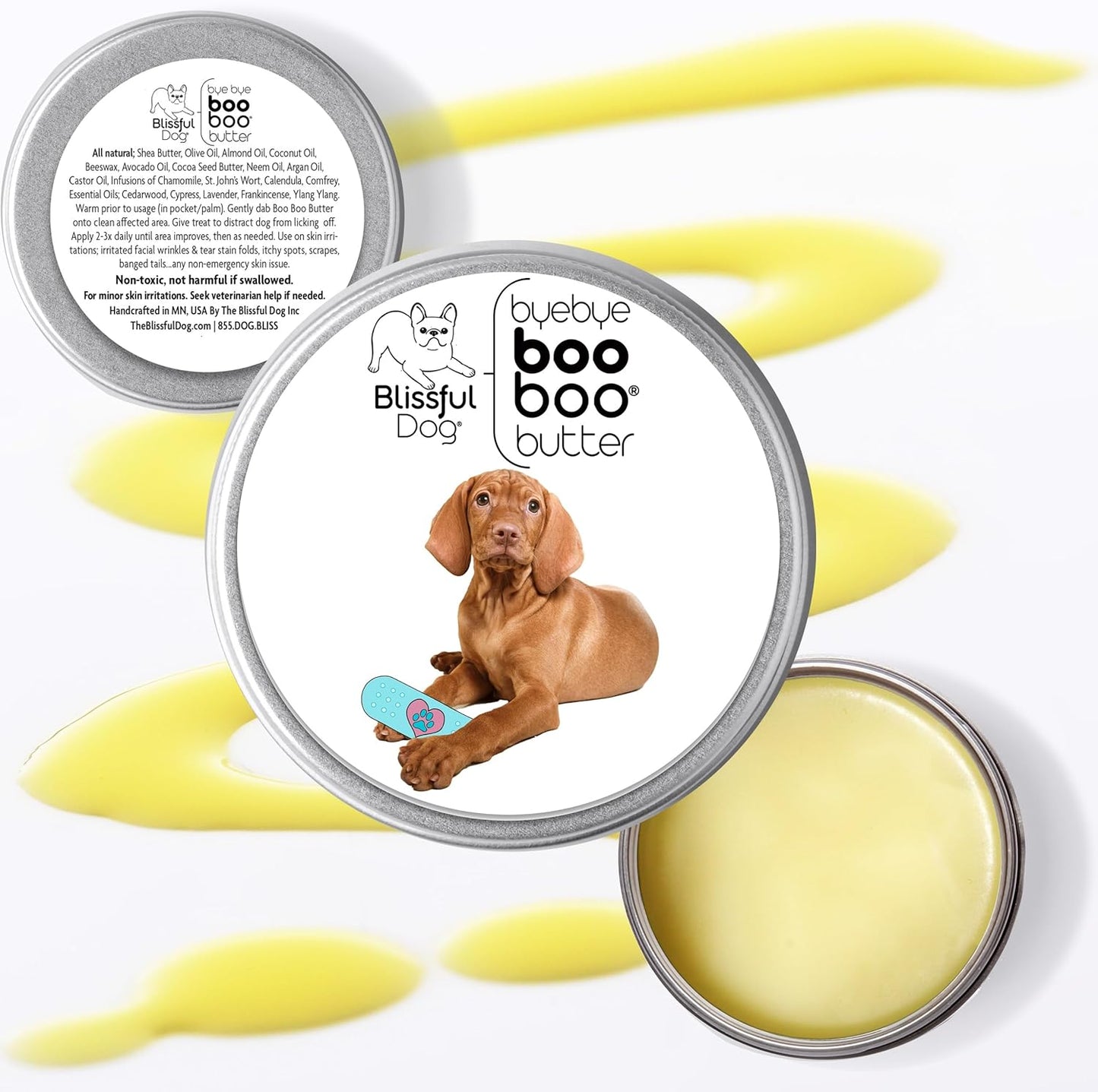 The Blissful Dog 8 oz TIN Vizsla Booboo Butter - Pet Explorer