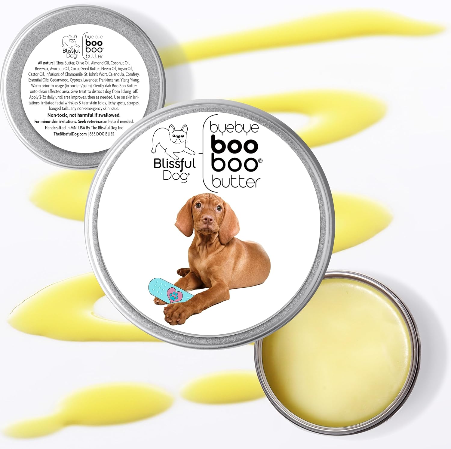 The Blissful Dog 8 oz TIN Vizsla Booboo Butter - Pet Explorer