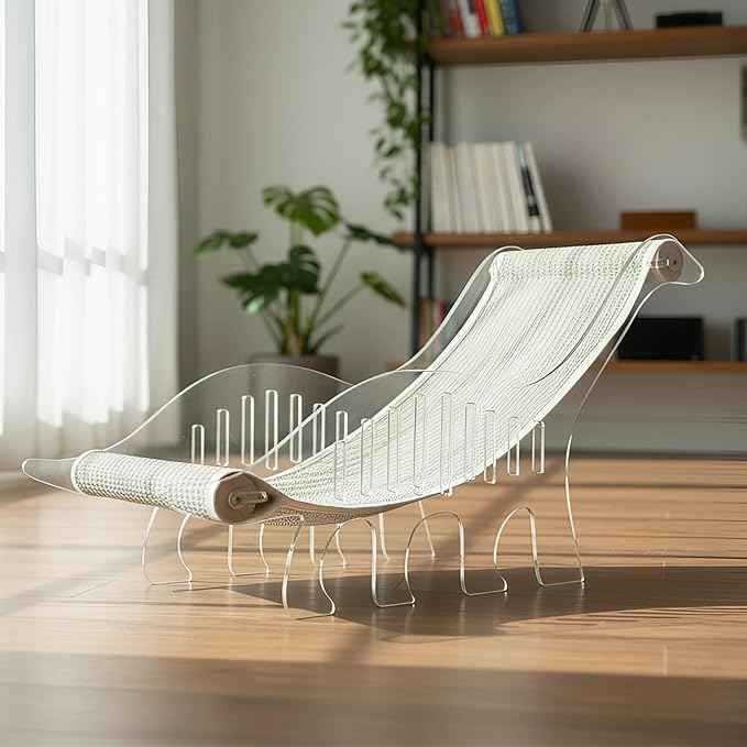 Cat bed for indoor cats cat scratcher bed adjustable acrylic pet bed and pet sofa with sisal - cute dinosaur shape for all small and medium-sized pets and small dog, pet furniture & pet hammock