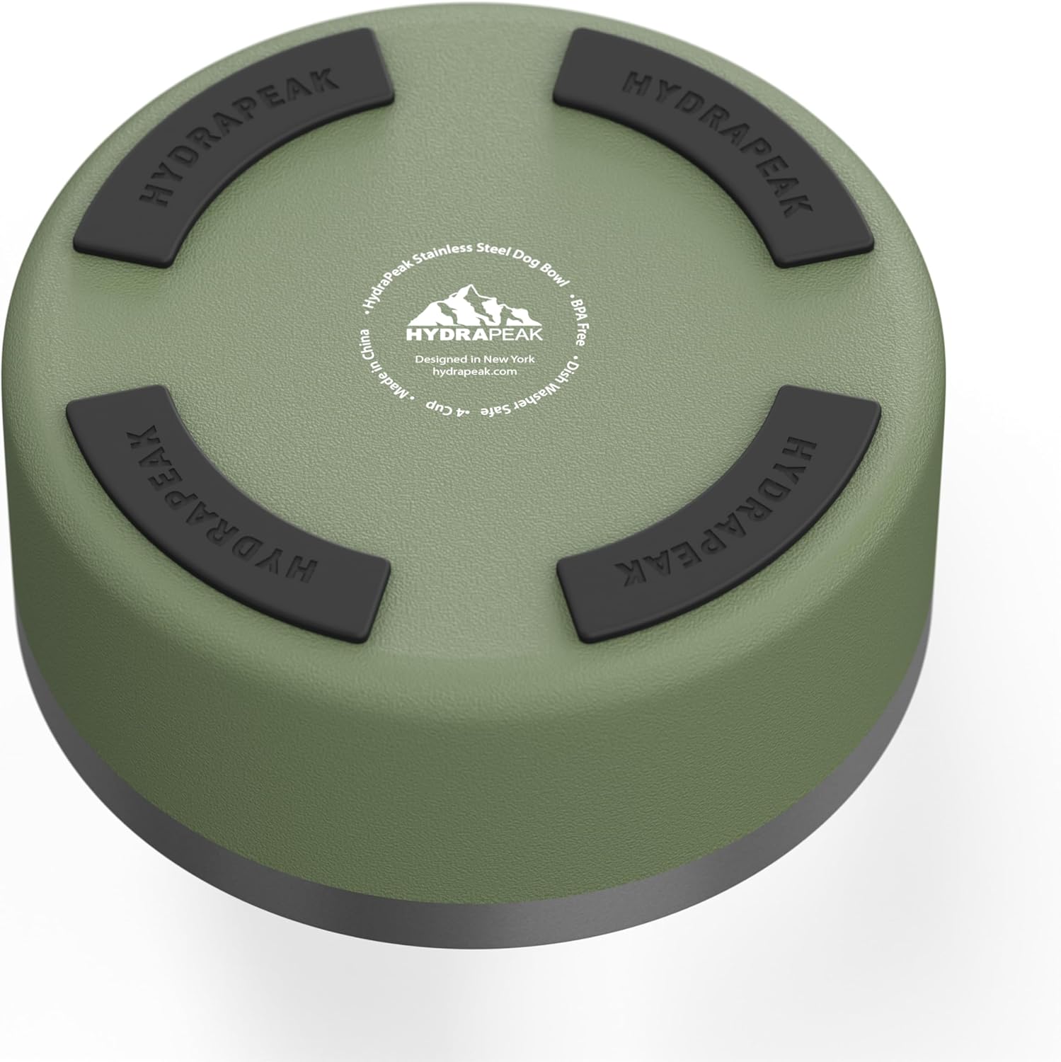 Hydrapeak Dog Bowl; Non Slip Stainless Steel; Water and Food Dish; Large Sized and Small Dogs; 32oz 64oz; Multiple Sizes; 4 Cup | Sage Leaf - Pet Explorer