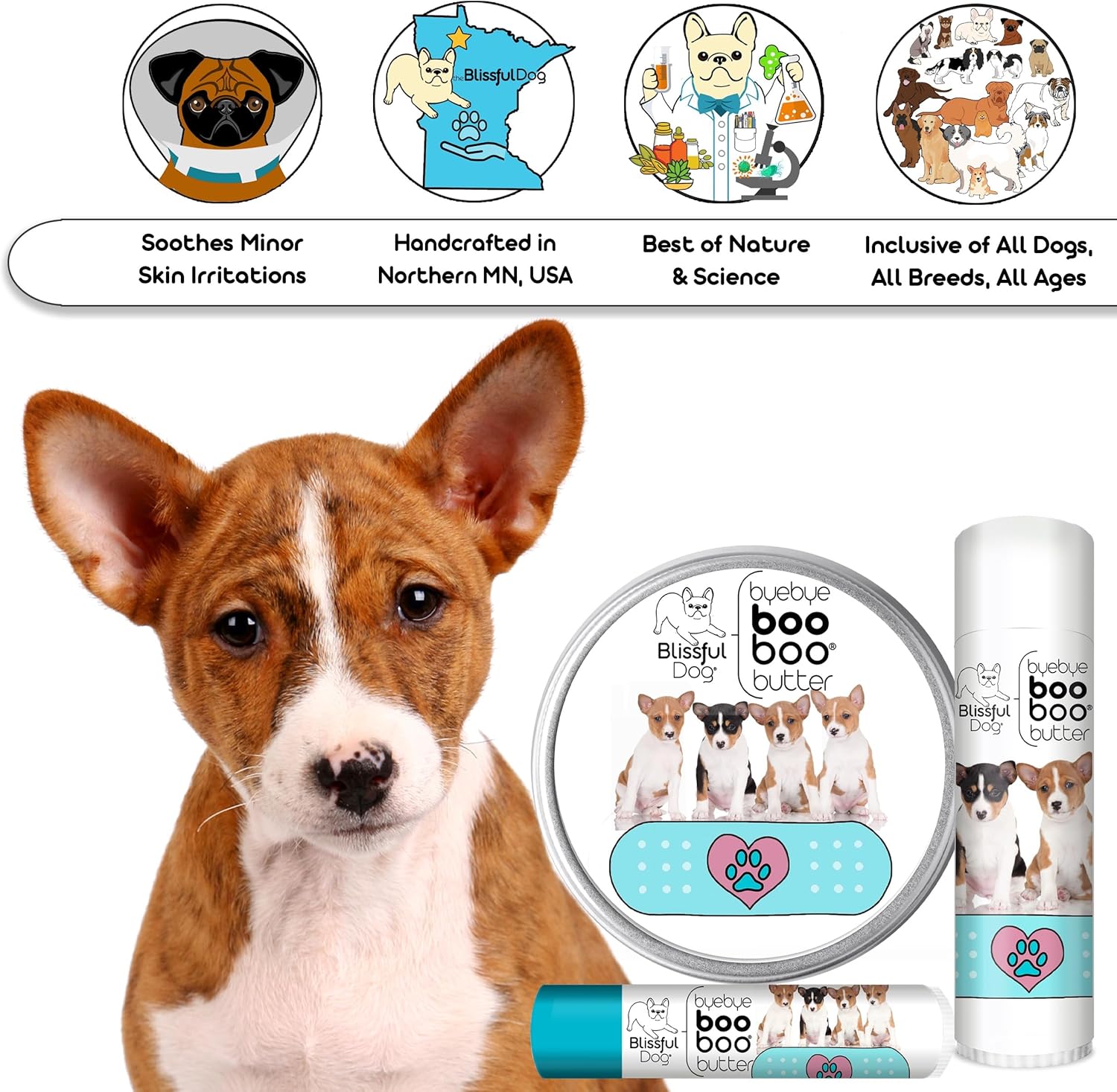 The Blissful Dog Basenji Boo Boo Butter, 16oz - Pet Explorer