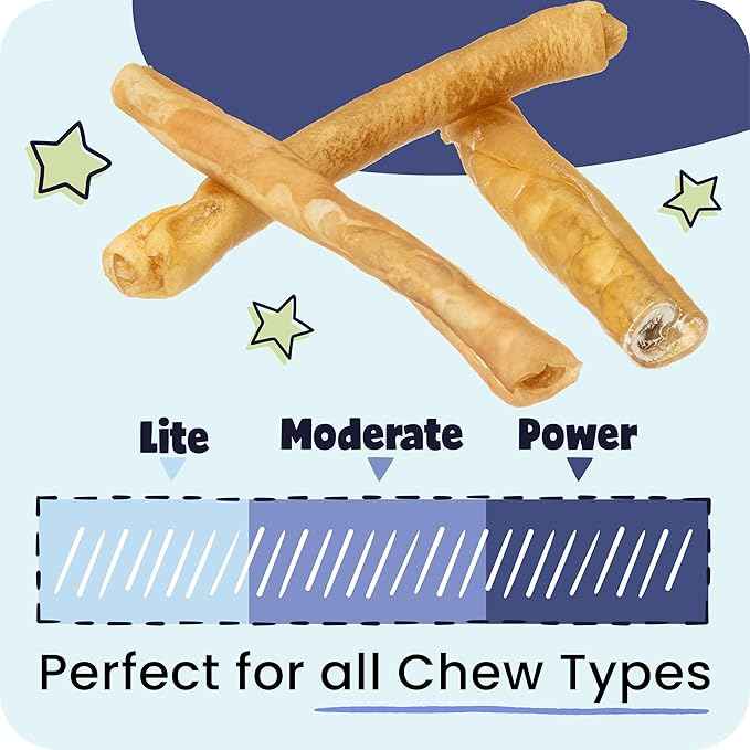 Pawstruck Natural Large Collagen Stick Barbells for Dogs - Vet-Approved Long Lasting Chew Alternative to Rawhide & Bully Sticks, with Glucosamine & Chondroitin - 6 Pack, Packaging May Vary
