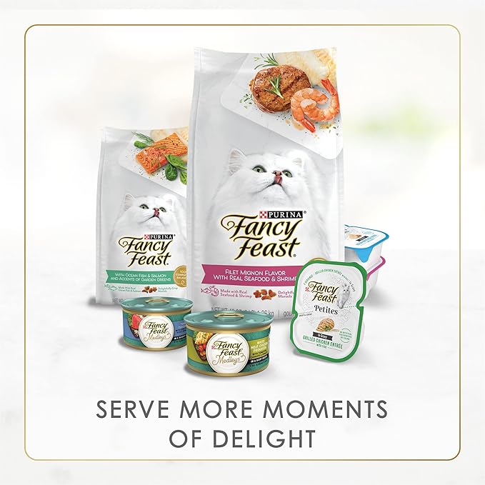 Purina Fancy Feast Gravy Lovers Poultry and Beef Grilled Gourmet Wet Cat Food Variety Pack - (Pack of 30) 3 oz. Cans