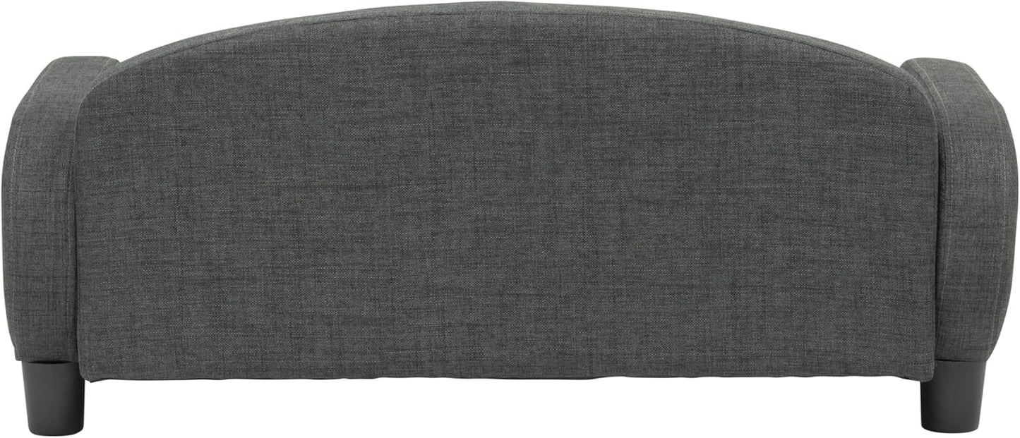 Paws & Purrs Multi-Cat Sofa Elevated Pet Bed for Indoor Cats Raised Cats Couch with Removable Washable Mattress Cover for Kittens, Dogs - 35.5" Wide, Gray - Pet Explorer