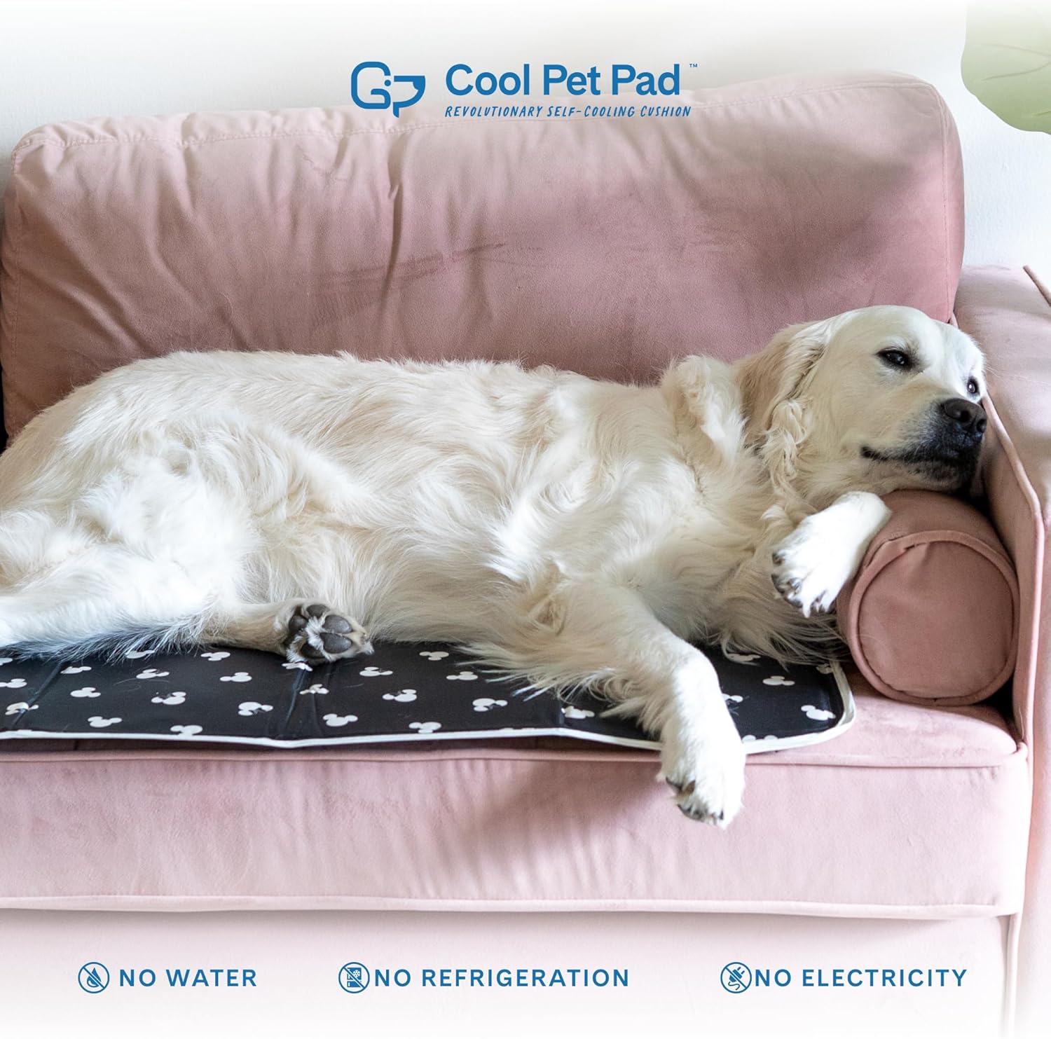 The Green Pet Shop Cool Pet Pad - Small, Disney’s Mickey & Minnie Mouse - Self-Cooling, Pressure Activated Mat for Dogs & Cats from 9-20 lbs - Non-Toxic Gel, No Water Needed - Pet Explorer