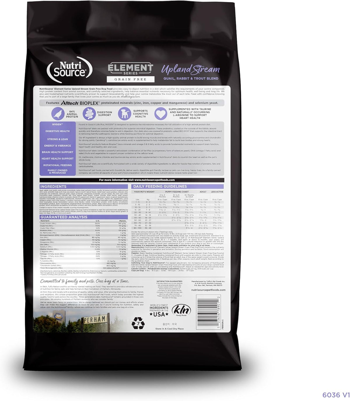 NutriSource Element Series Upland Stream Dry Dog Food, Quail, Rabbit & Trout, 12LB