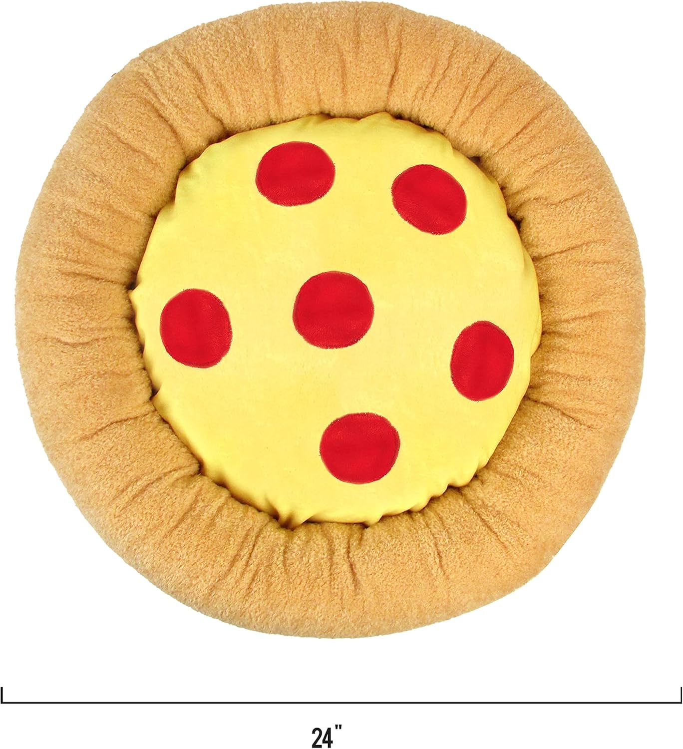 TONBO Soft Plush Small Cute and Cozy Food Dog Cat Bed, Washer and Dryer Friendly (Pizza) - Pet Explorer