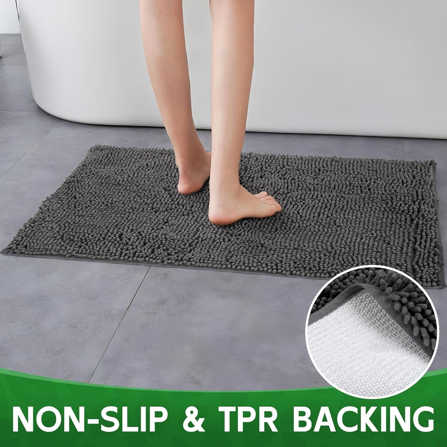 Dog Door Mat Indoor Entrance, 72" x 48" Absorbent Chenille Door Rugs for Entryway Indoor, Non-Slip Dog Mud Mat for Muddy Paws, Soft, Washable - Pet Explorer