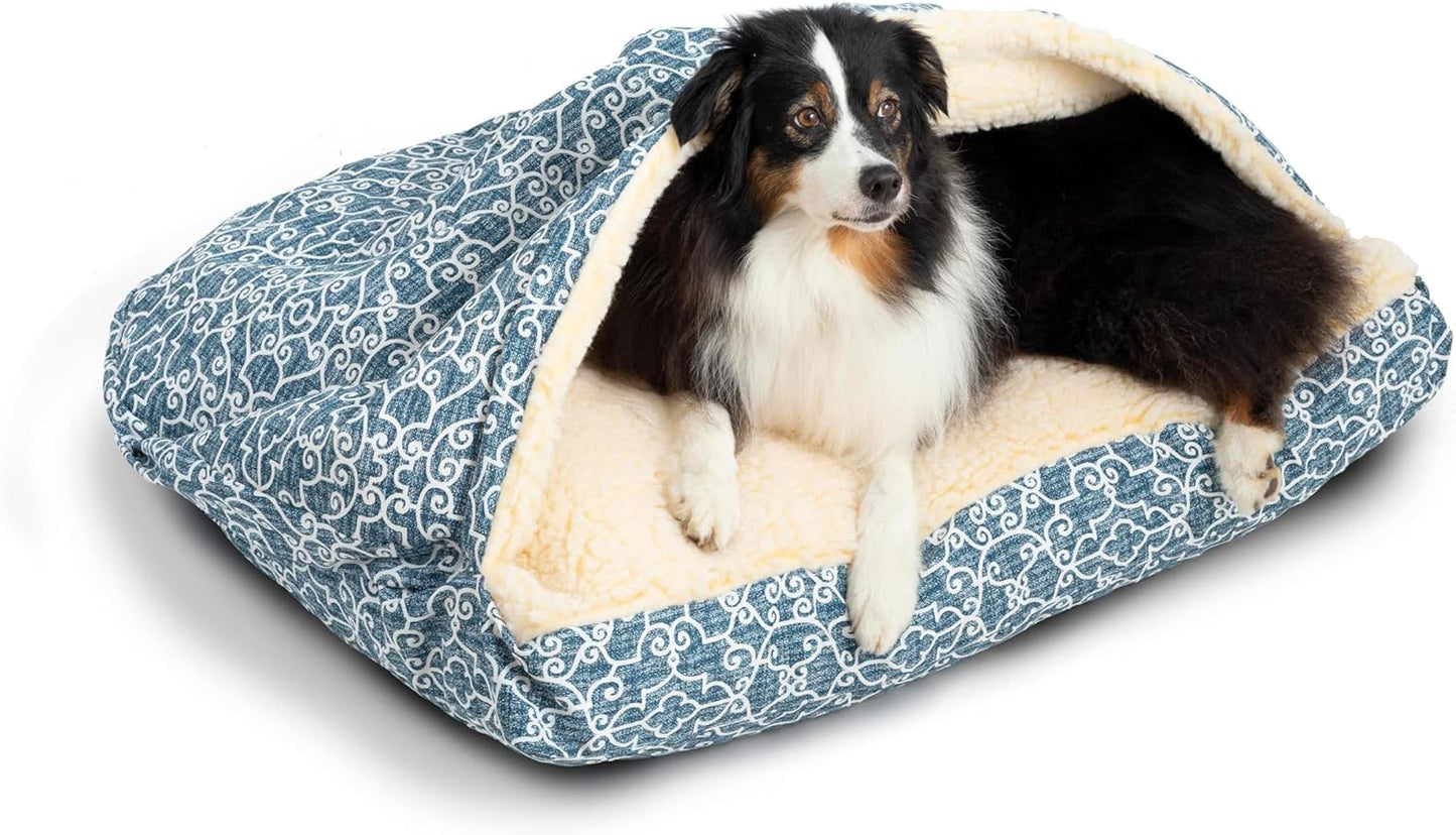 Snoozer Pet Products Luxury Rectangle Cozy Cave, Wag Collection, Small, Ramey Oxford - Pet Explorer
