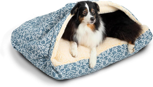 Snoozer Pet Products Luxury Rectangle Cozy Cave, Wag Collection, Small, Ramey Oxford - Pet Explorer