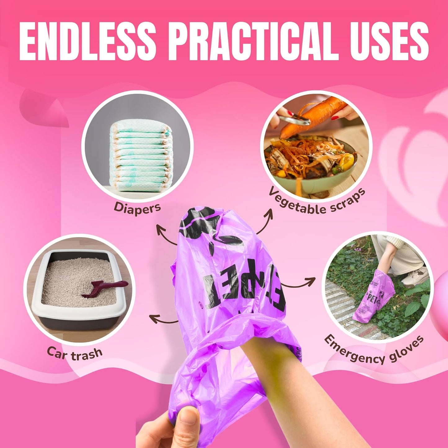 Pet N Pet Poop Bags for Dogs, 288 Counts Lavender Scented Dog Poop Bags Rolls with Leash Dispenser, USDA Certified 38% Plant Based & 62% PE Dogs Waste Bag, Doggie Poo Bag - Pet Explorer