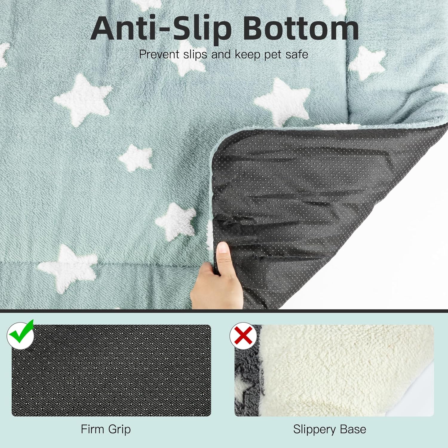 Mora Pets Dog Crate Pad Dog Kennel Bed Mat for Large Dogs Washable Cute Star Pet Bed for 36 inch Cage Ultra Soft Flat Puppy Cat Cushion for Cozy Sleeping Anti-Slip Blue 36 x 23 - Pet Explorer