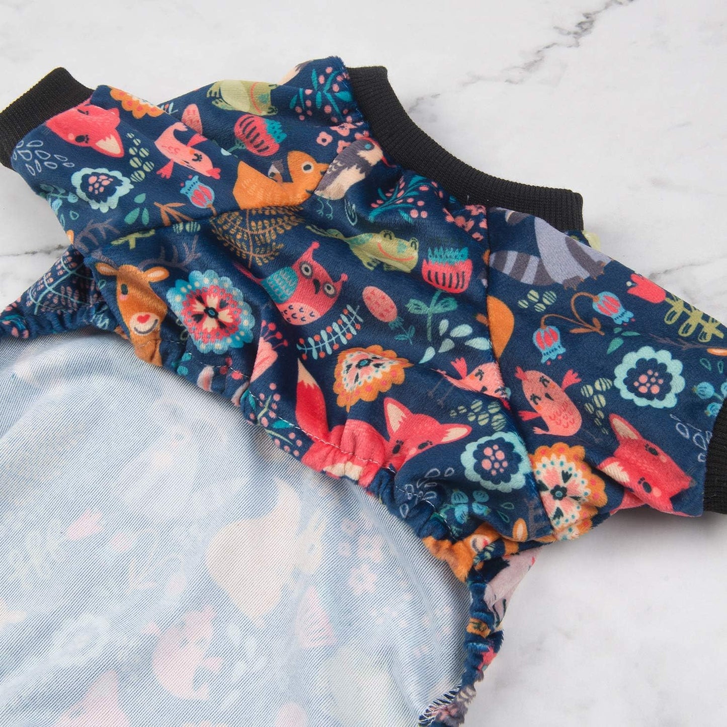 CuteBone Small Dogs Outfit Soft Puppy Onesies Pjs Dog Pajamas Pet Coat Cat Apparel Comfy Doggie Jumpsuit Bodysuit for All Seasons P75M