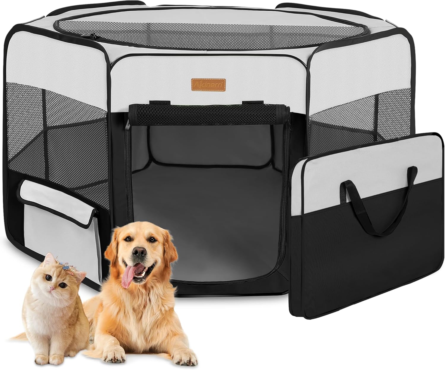 Dog Playpen, Portable Pet Play Pen for Cat, Puppies, Rabbits, Chickens, Foldable Large-Capacity Pet Tent for Indoor/Outdoor Travel Camping - Pet Explorer