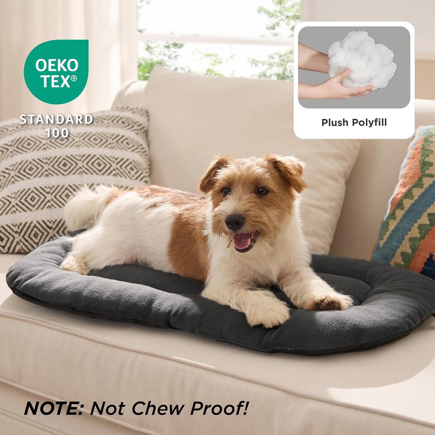 Bedsure Washable Dog Crate Pad for Extra Large Dogs, Anti-Slip Puppy Kennel Dog Bed for Crate - Ultra Soft Fleece Flat Thin Pet Mat (Not Chew Proof), Grey XL 41"x27" - Pet Explorer