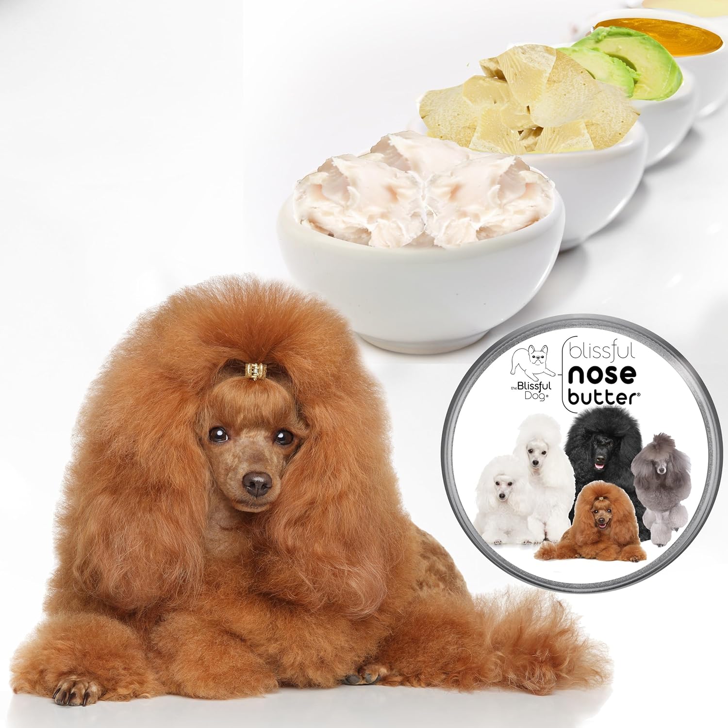 The Blissful Dog Poodle Nose Butter, Versatile Dog Nose Balm for Dry Nose, Handcrafted Nose Moisturizer, Easy-to-Apply Dog Essentials, Unscented, 1 oz. - Pet Explorer