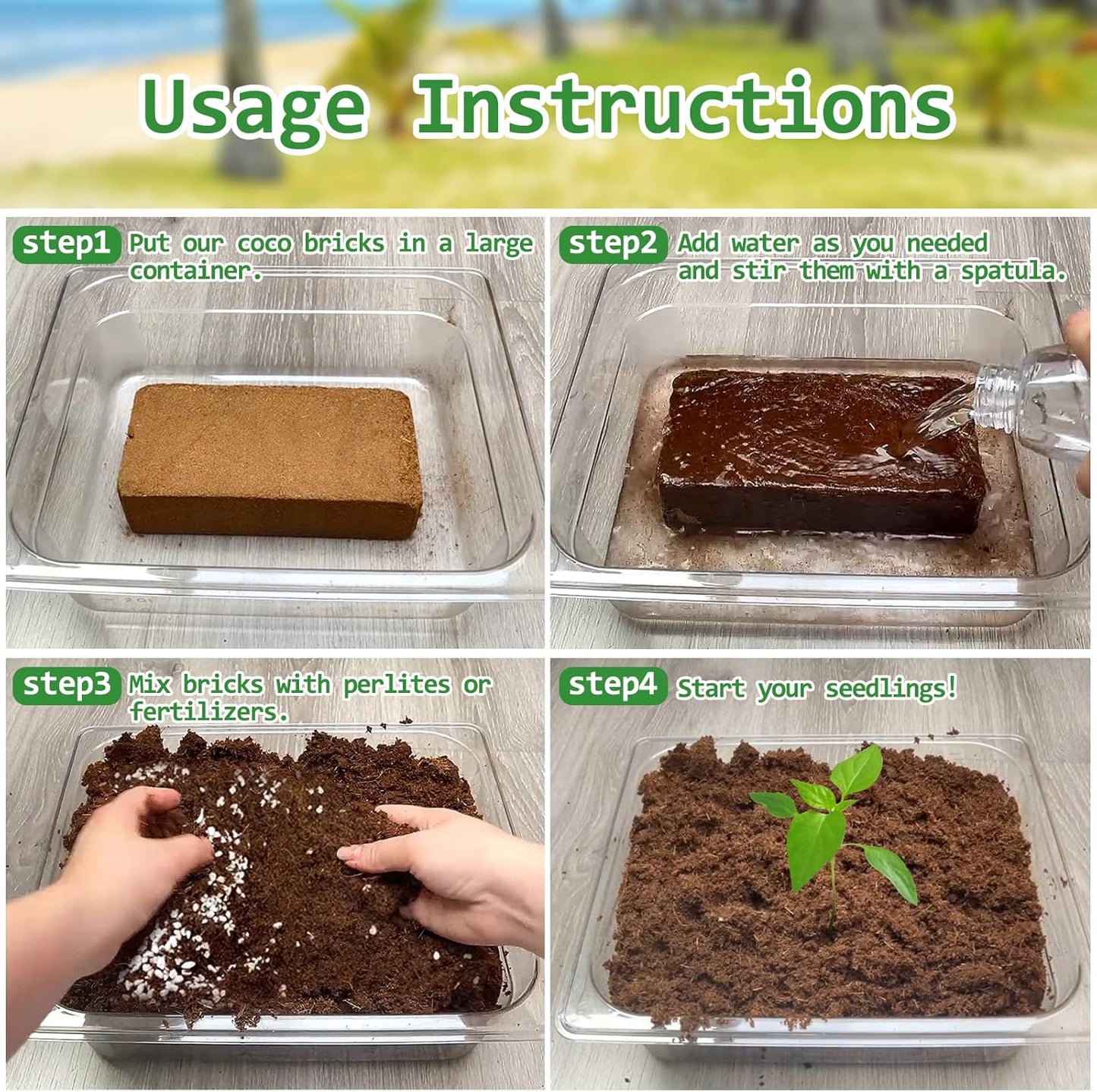 Riare 12pcs Organic Coco Coir Bricks Soil Blocks- 100% Natural Compressed Coco Peat Brick Coconut Fiber Substrate with Low EC& pH Balance, High Expansion Coco Coir Pith Coconut Husk for Garden - Pet Explorer