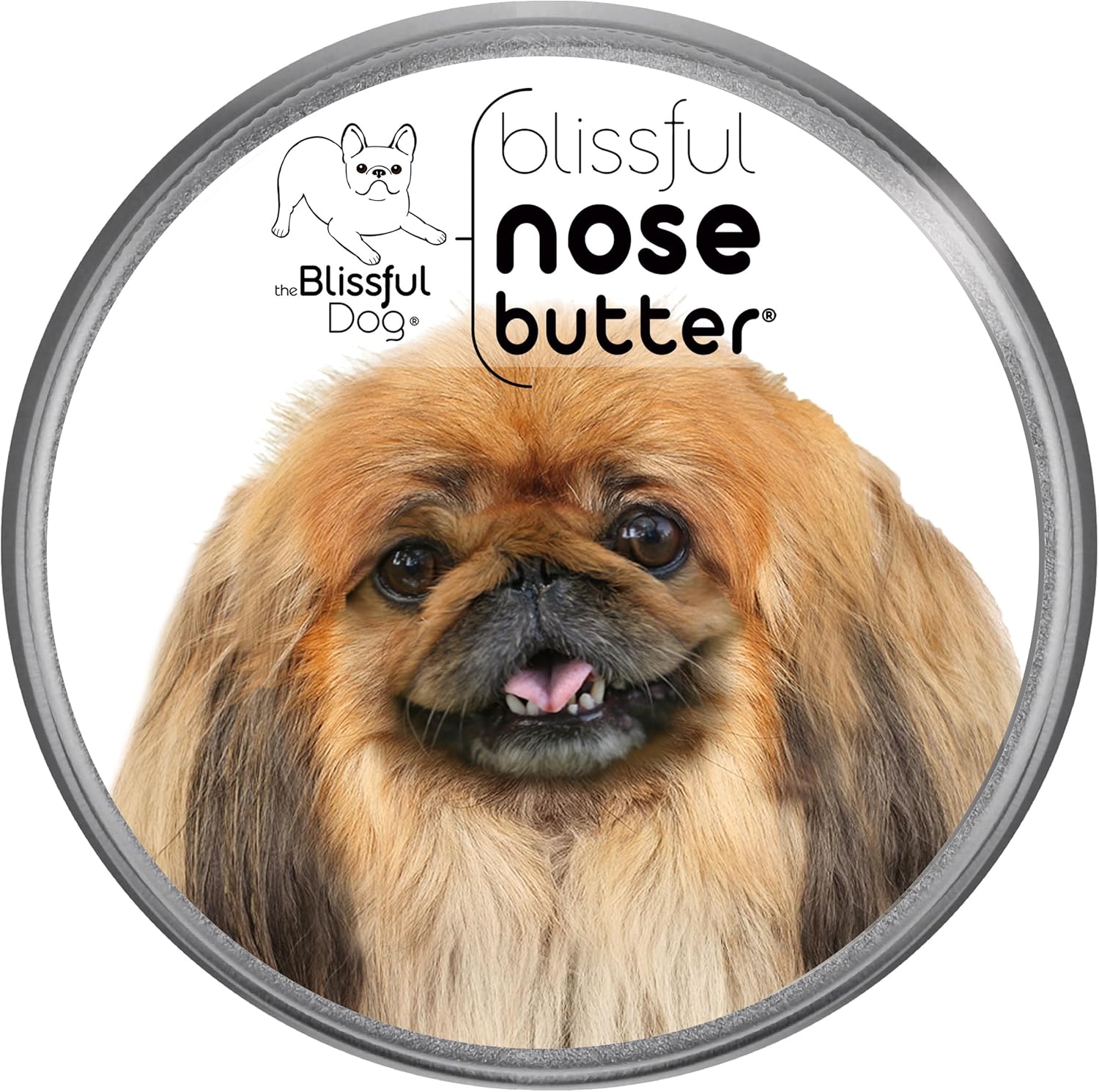 The Blissful Dog Pekingese Nose Butter for Dry, Cracked Skin, Lick-Safe Dog Nose Balm with Moisturizing Shea Butter, Almond, Olive, and Essential Oils, Pet Supplies, Uncented, 8 oz. - Pet Explorer