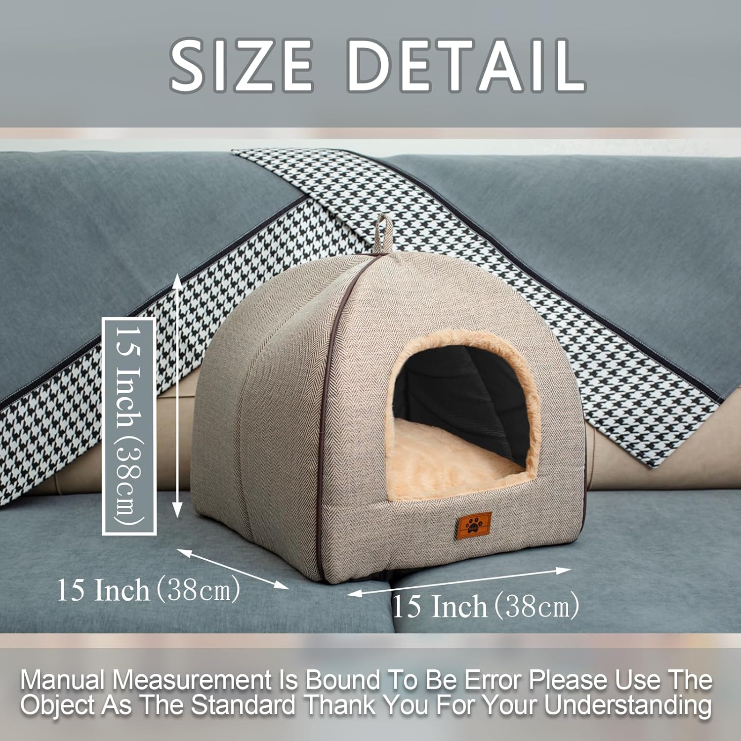 Cat Bed for Indoor Cats - Cat Cave Beds Cat House Cat Tent with Removable Washable Cushioned Pillow, Soft Kitten beds,Cat Beds & Furniture, for Small and Medium Pet Bed - Pet Explorer