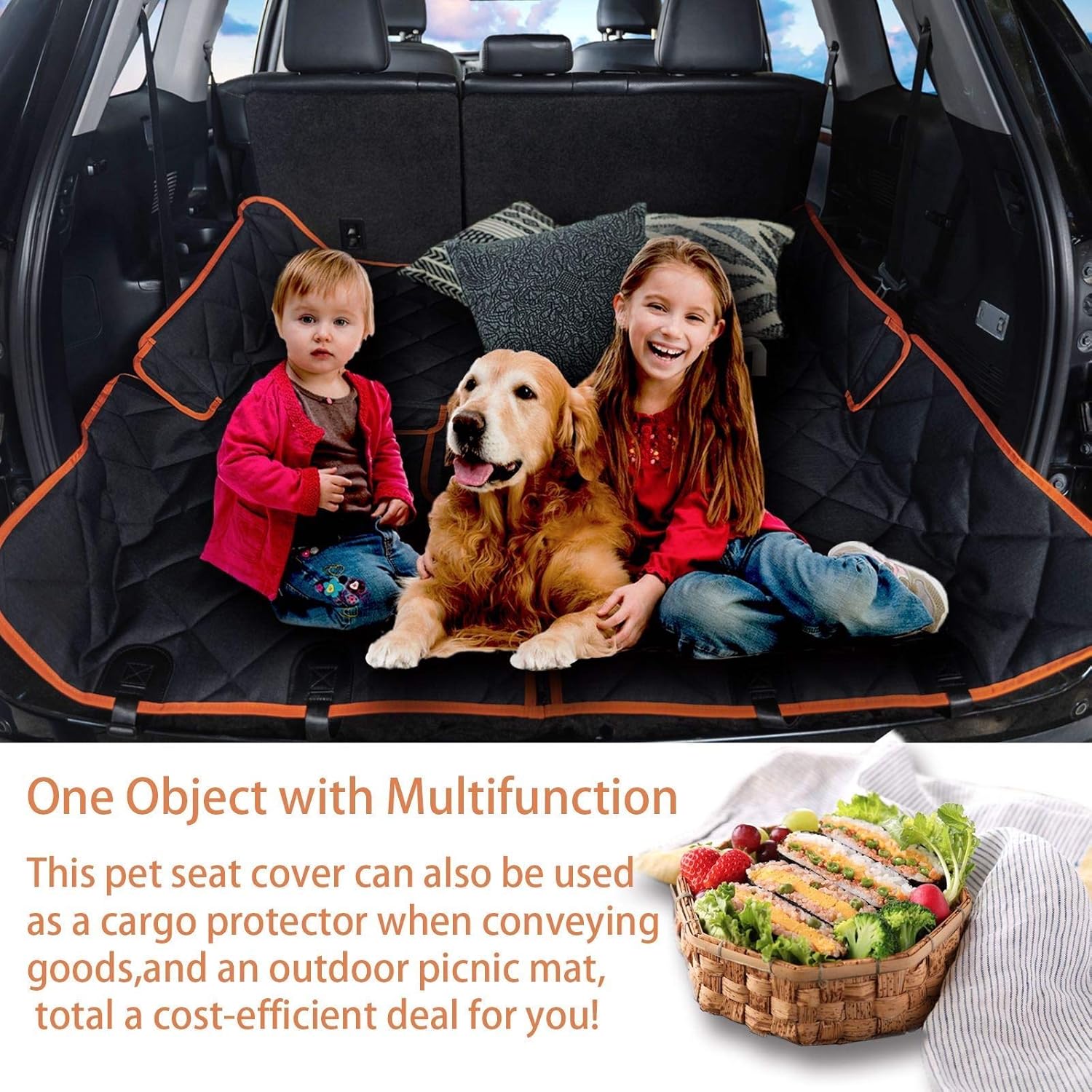 Car Seat Protector, 600D Heavy Duty Car Seat Cover for Dogs, Waterproof Dog Car Seat Cover for Back Seat, Scratch Proof Nonslip Seat Cover for Dogs in Car - Pet Explorer