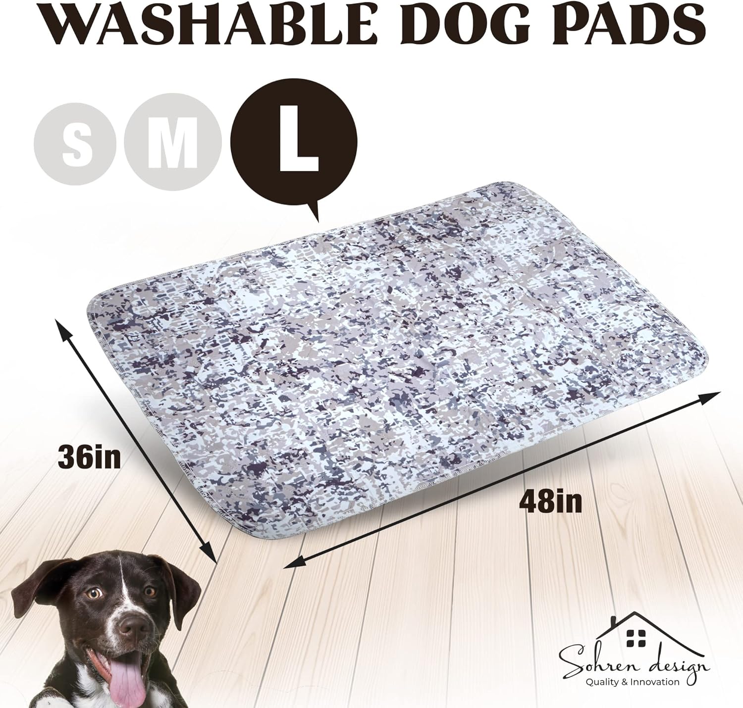 Washable Pee Pads for Dogs (2-Pack) Reusable Dog Pee Pads Washable - Pet Mats for Floor Waterproof, Whelping Pad, Potty Pads for Dogs, Crate Liner for Small, Medium, Large Pets (36" x 48") - Pet Explorer