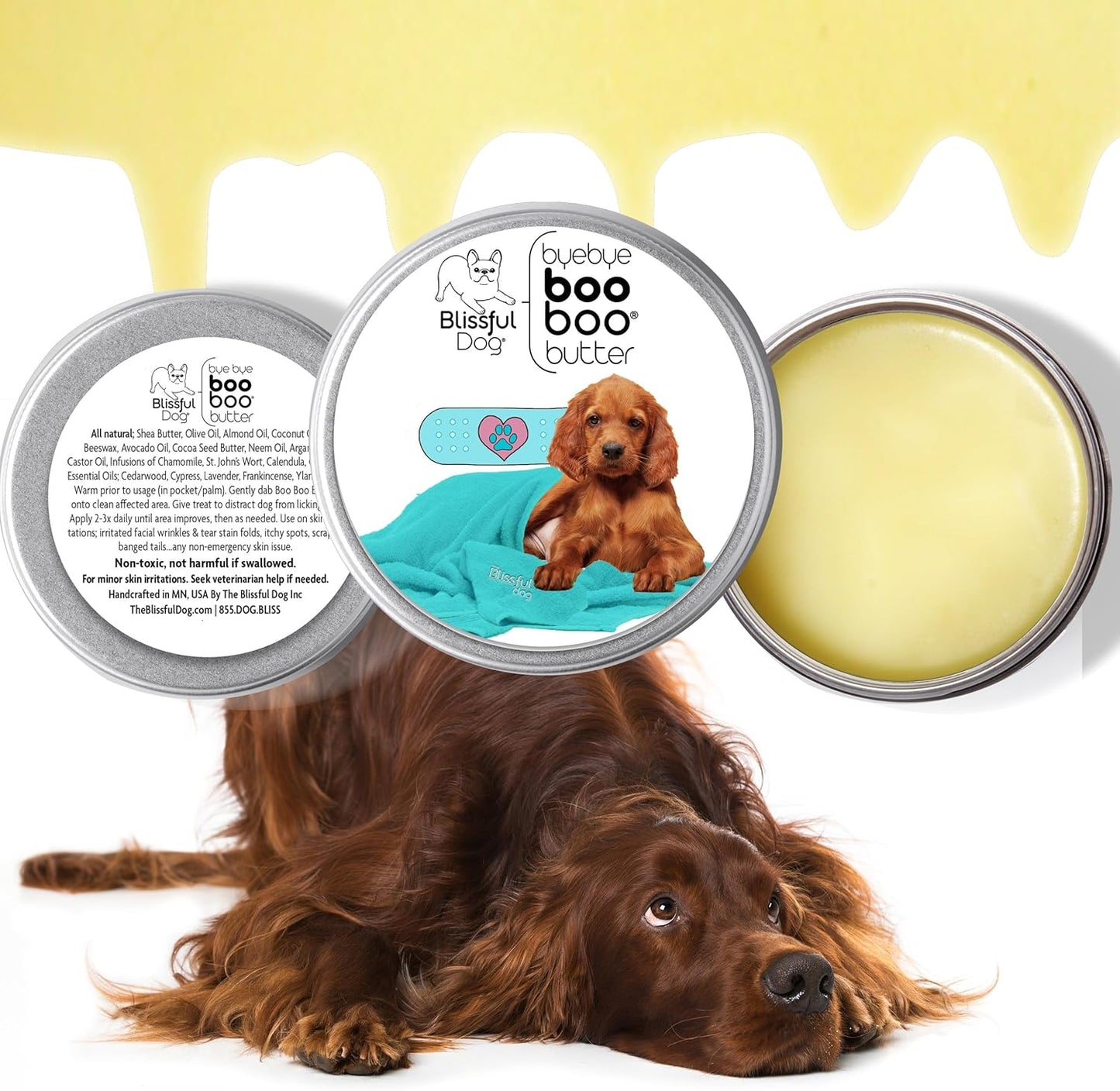 The Blissful Dog Irish Setter Boo Boo Butter, 4 Ounce - Pet Explorer
