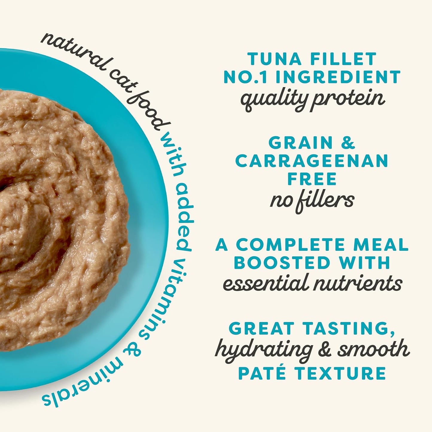 Applaws Vitality Wet Cat Food Paté, Natural Canned Cat Food, Wet Food for Cats with Added Vitamins and Minerals, Grain Free, Carrageenan Free, Tuna Fillet Recipe (24 Count, 2.47 oz Cans)