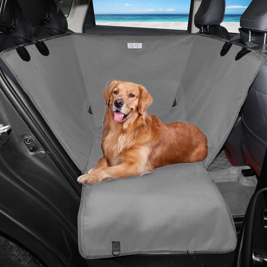njnj Dog Car Seat Cover for Back Seat - Waterproof Dog Half Hammock for Cars,Scratchproof Pet Backseat Protector,Perdurable,Non-Slip Booster Seat for Small,Medium and Large Dogs - Pet Explorer