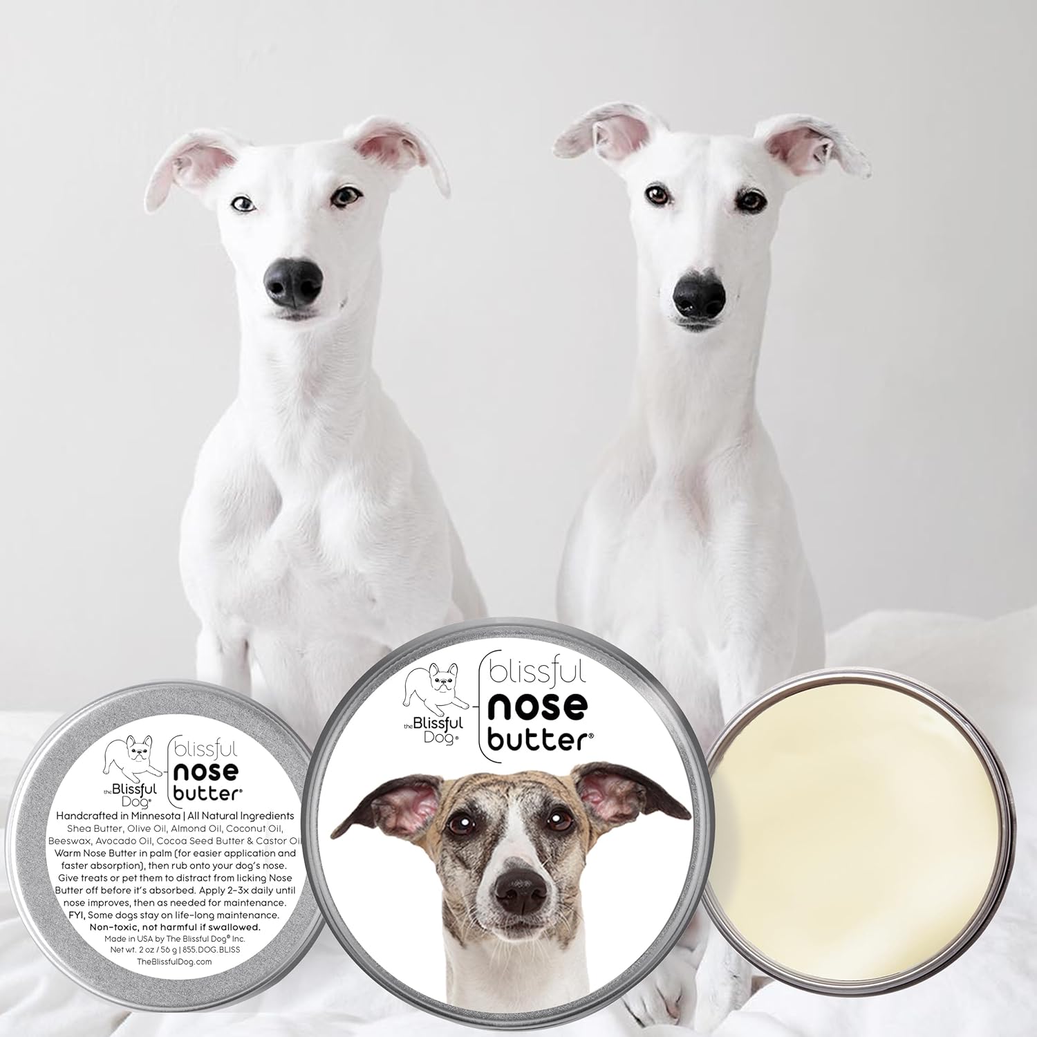 The Blissful Dog Whippet Unscented Nose Butter - Dog Nose Butter, 1 Ounce - Pet Explorer
