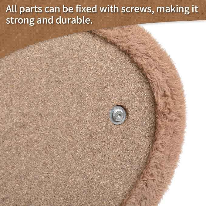 Hollypet Self Grooming Massager and Scratcher Toy - Cat Arch Brush for Back Grooming, Hair Cleaner Pads