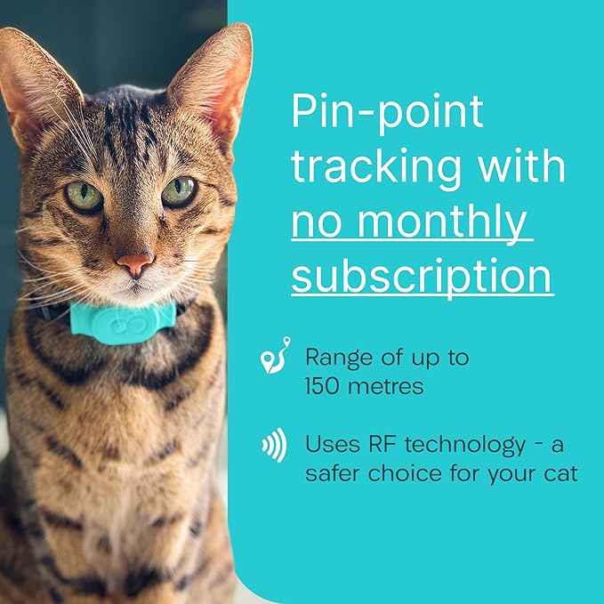 Tabcat V2 Cat & Kitten Tracker - No Monthly Subscription Fee | 4 Lightweight Homing Tags, Cases & Tracking Handset | More Accurate Than GPS | Track 4 Cats Indoors & Outdoors to 1" & 500 ft Range