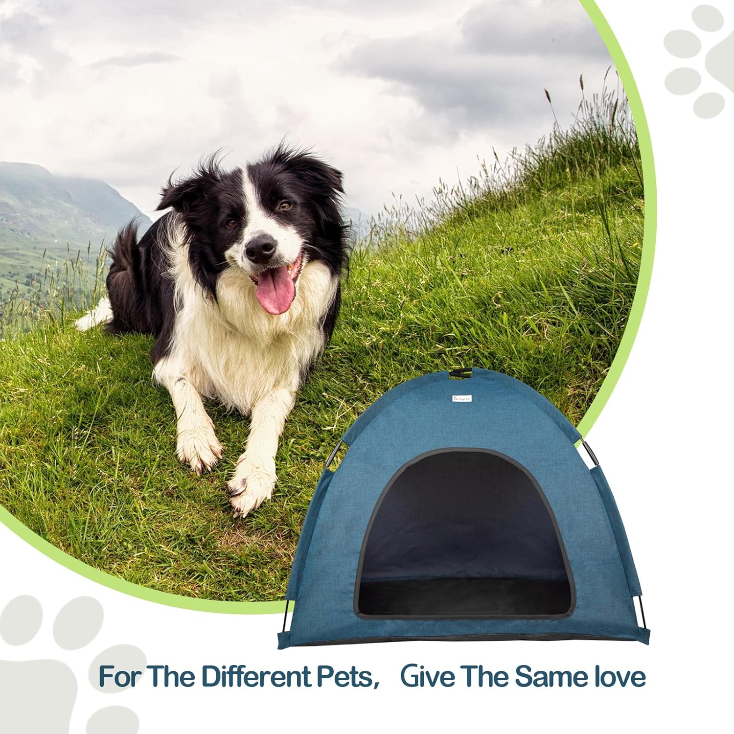 Navy Blue Large Outdoor Cat & Dog Tent - Waterproof, Washable, Indoor/Outdoor, Cave Nest Bed - Pet Explorer