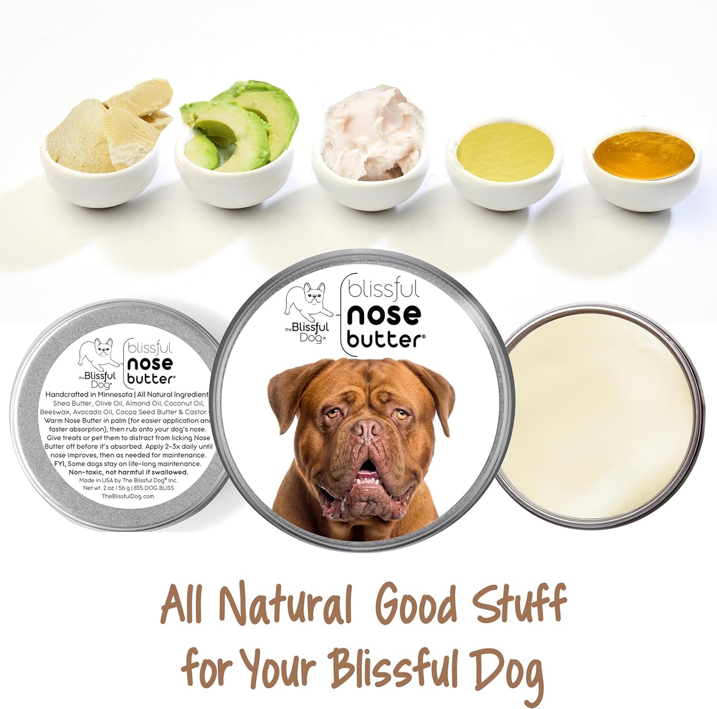 The Blissful Dog Douge de Bourdeaux Unscented Nose Butter, 16oz - Pet Explorer