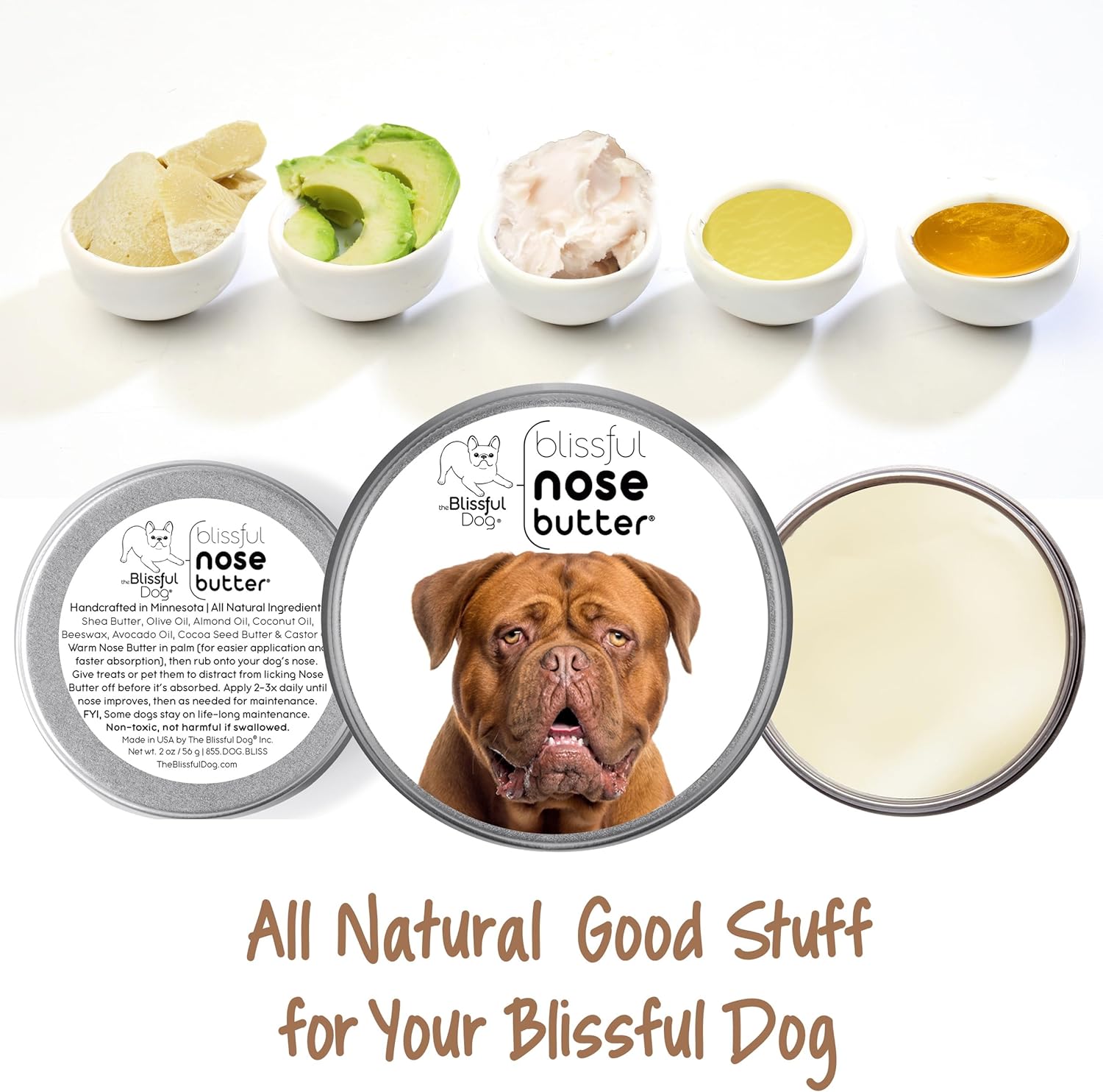 The Blissful Dog Douge de Bourdeaux Unscented Nose Butter, 16oz - Pet Explorer