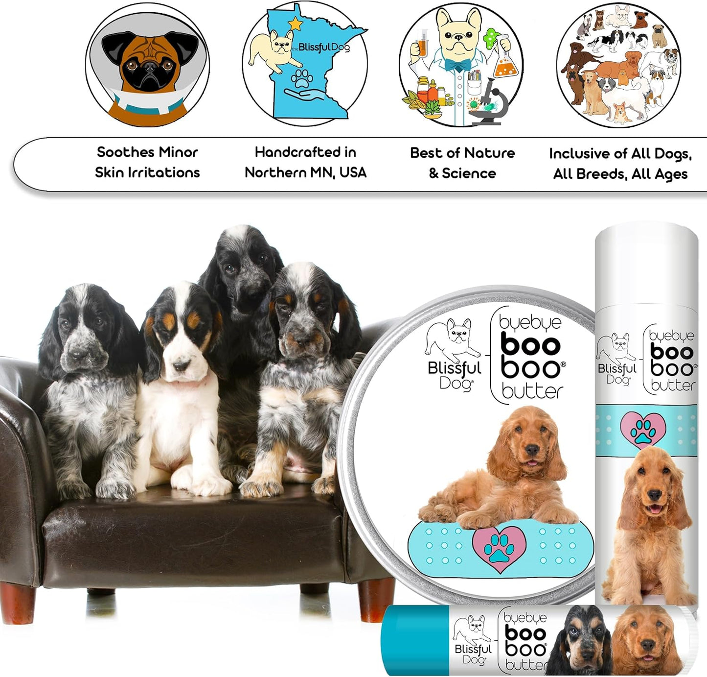 The Blissful Dog English Cocker Spaniel Boo Boo Butter, 16 oz. - Pet Explorer