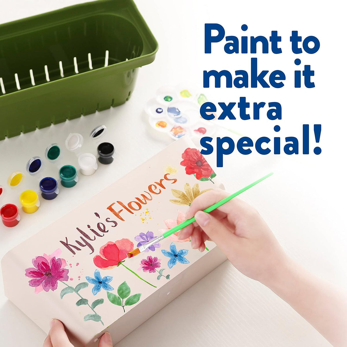 Home Grown Paint & Grow Flower Gardening Kit Set for Boys and Girls - Craft Activity Toy for Kids, Ages 5 6 7 8-12 Years Old - Unique Birthday Present - Plant Gift Toys