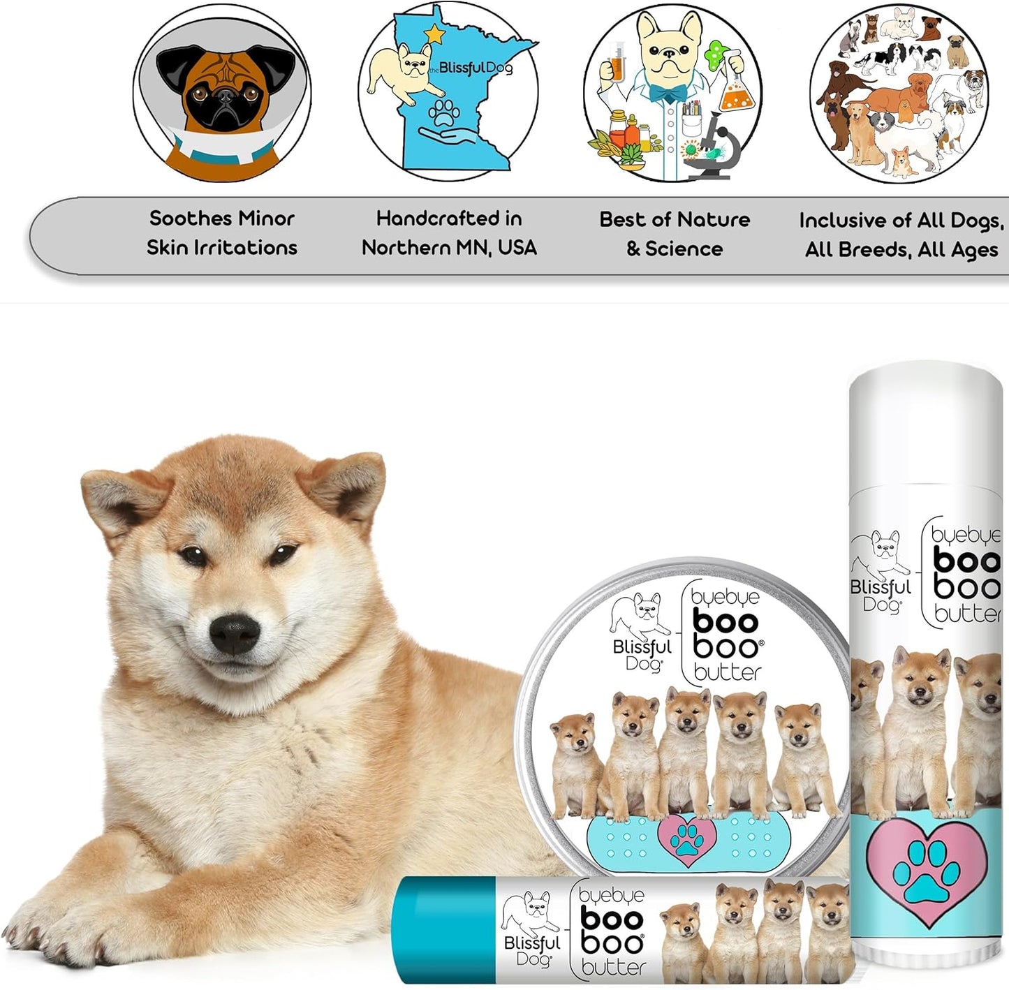 The Blissful Dog 1 oz TIN Shiba Inu Booboo Butter - Pet Explorer