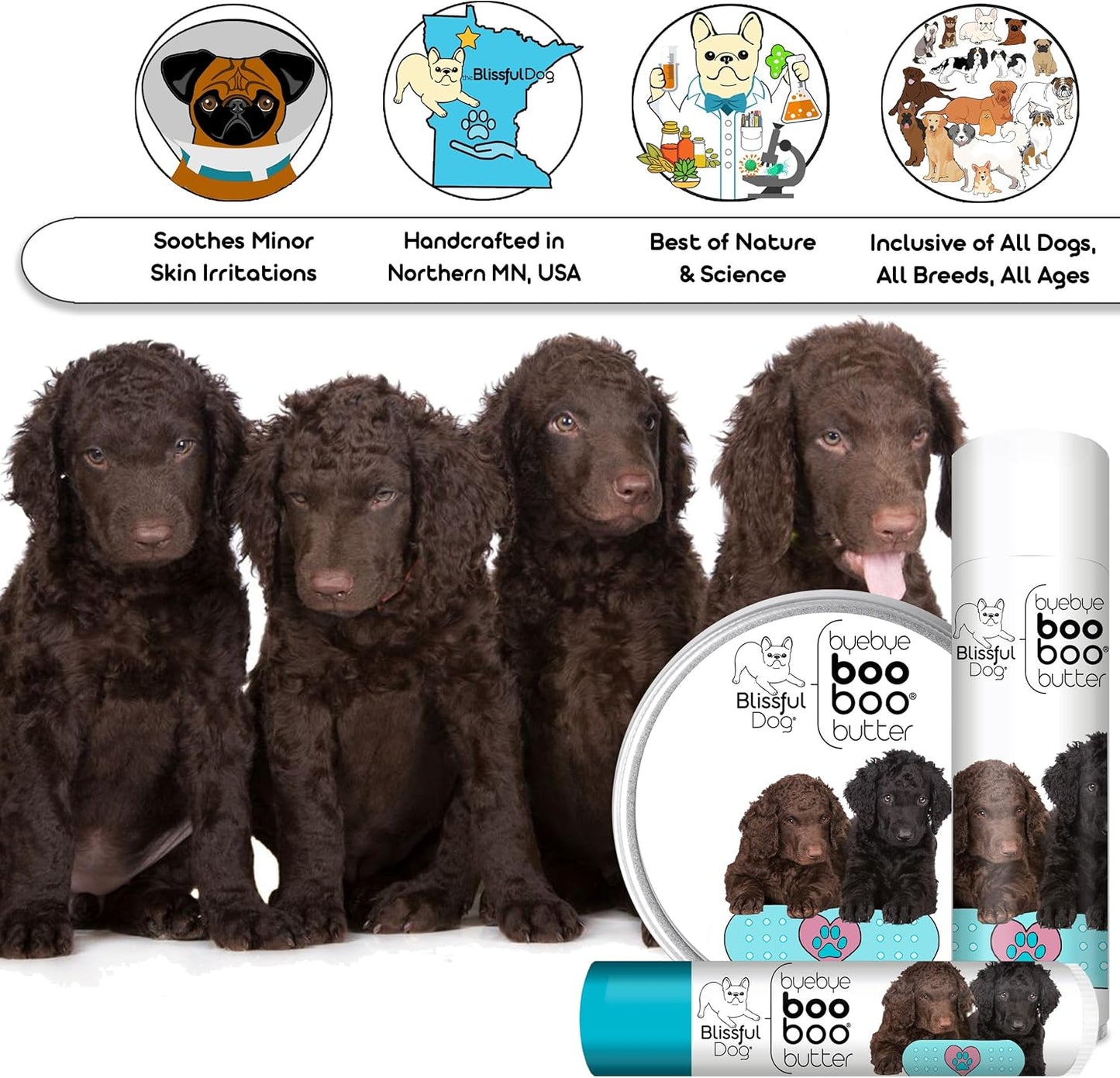 The Blissful Dog Curly-Coat Retriever Boo Boo Butter, 0.15-Ounce - Pet Explorer