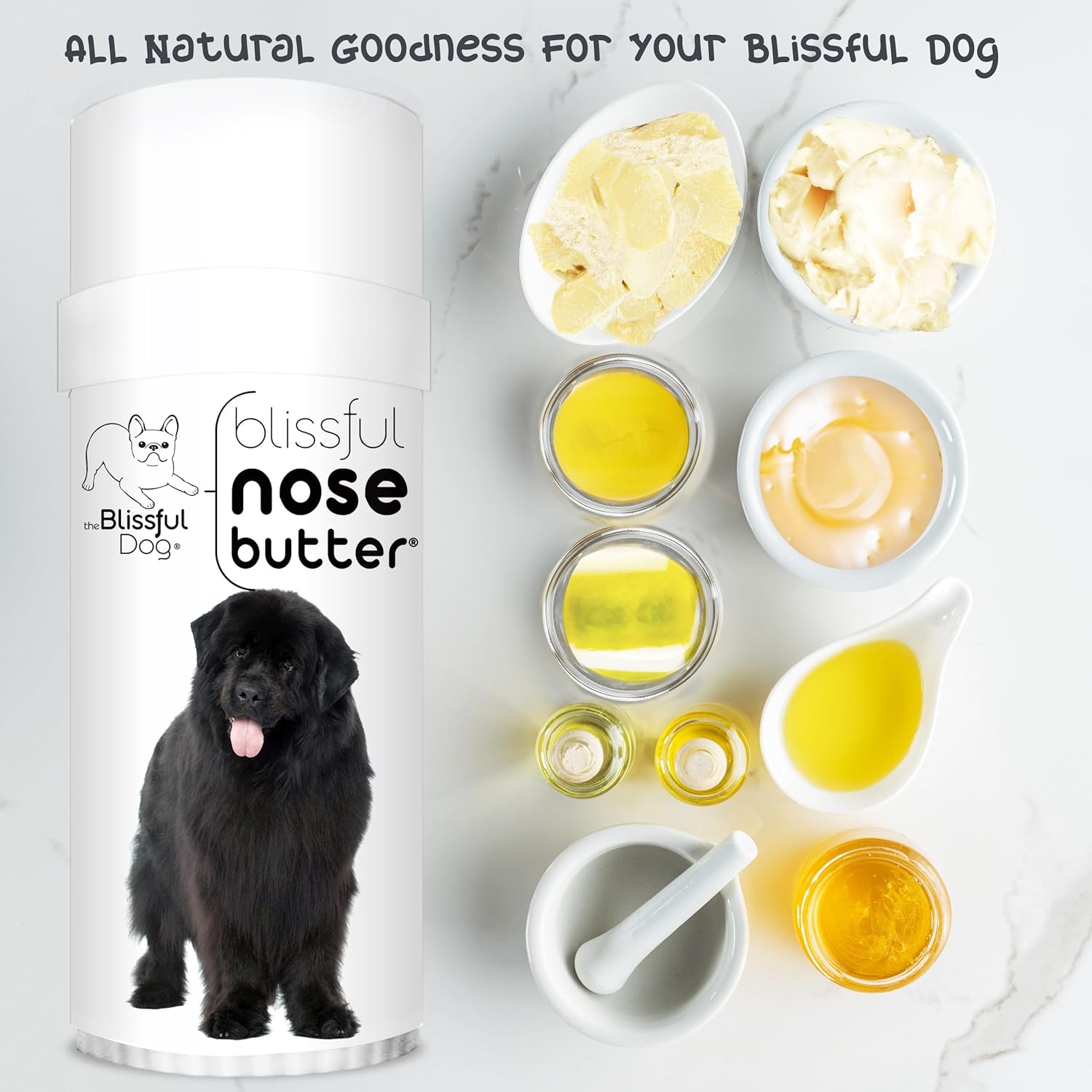 The Blissful Dog Newfoundland Unscented Nose Butter - Dog Nose Butter, 2 Ounce - Pet Explorer
