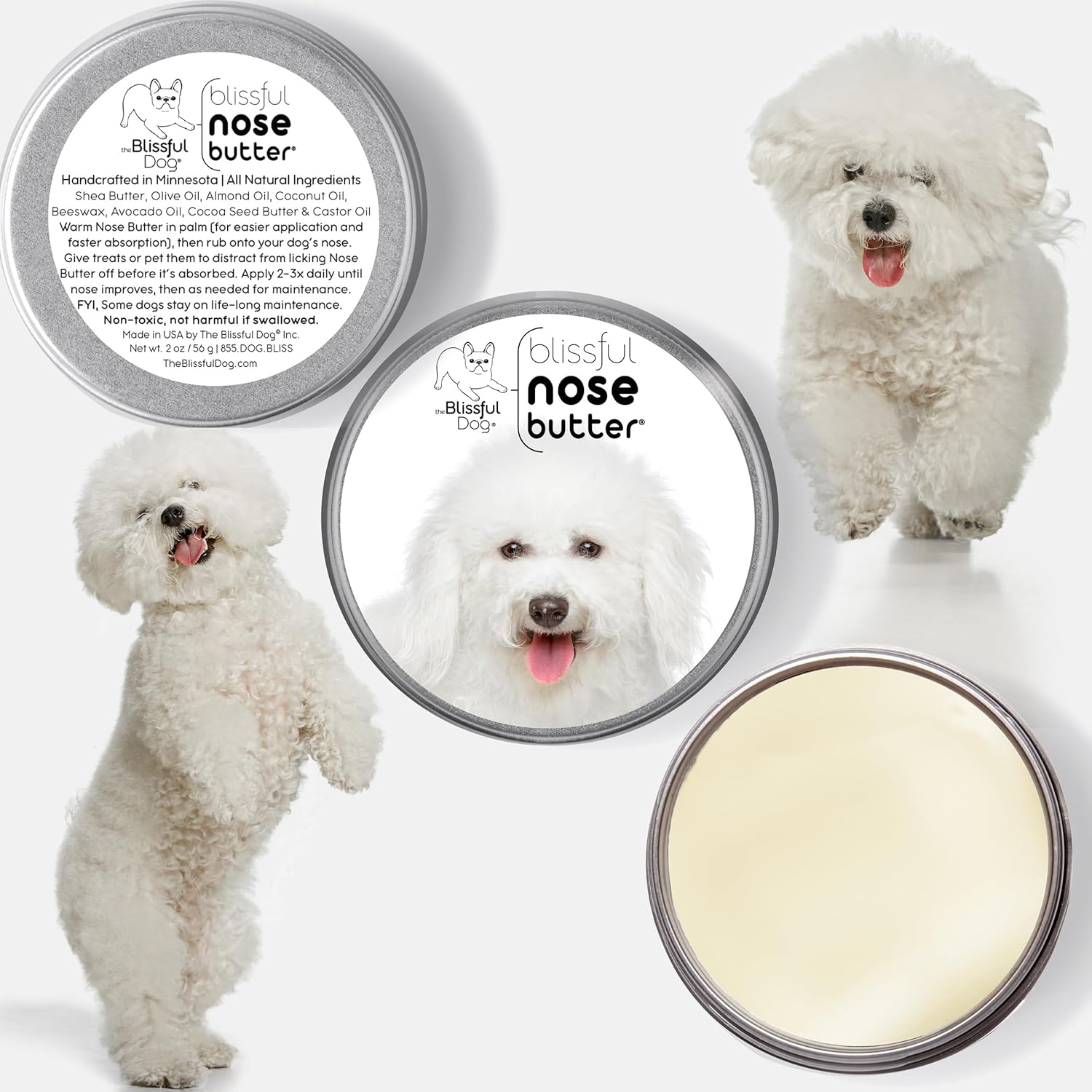The Blissful Dog Bichon Frise Unscented Nose Butter, 16oz - Pet Explorer