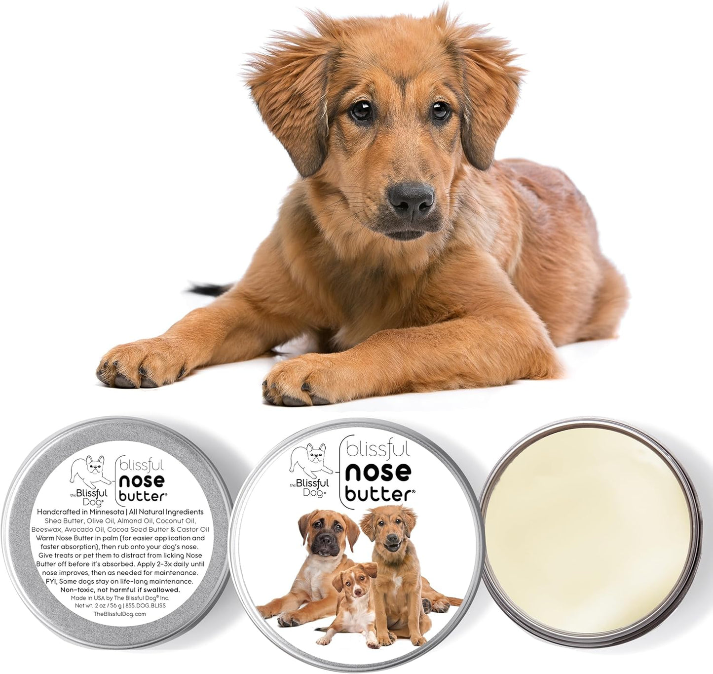 3 Cute Puppies Unscented Nose Butter - Dog Nose Butter, 1 Ounce - Pet Explorer